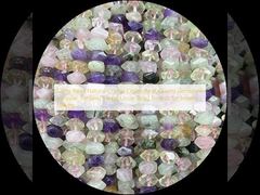 Ngọc quý hạt tinh thể tự nhiên Citrine Rose Quartz đá quý hình dạng không đều lăn lỏng hạt dây để làm đồ trang sức