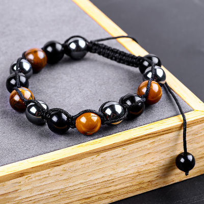 Điều chỉnh dây thừng đan dây tự nhiên kim loại kim loại kim loại kim loại vòng đeo tay