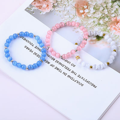 8mm / 10mm / 12mm vòng mắt mèo Đá ngọc Băng tay để phù hợp với quần áo