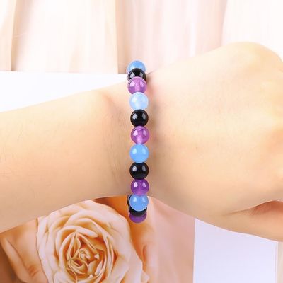 Tay làm đàn hồi phụ nữ Sức mạnh vòng đeo tay 4mm / 6mm / 8mm