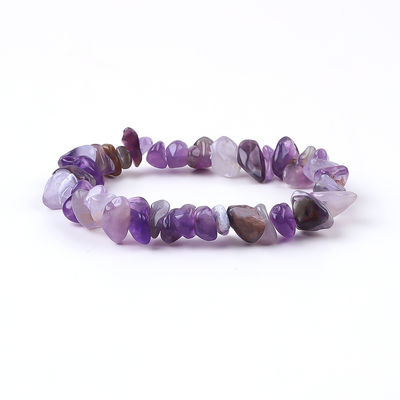 Chips làm bằng tay Vòng đeo tay đá sỏi Amethyst bất thường Khả năng chữa bệnh đồ trang sức