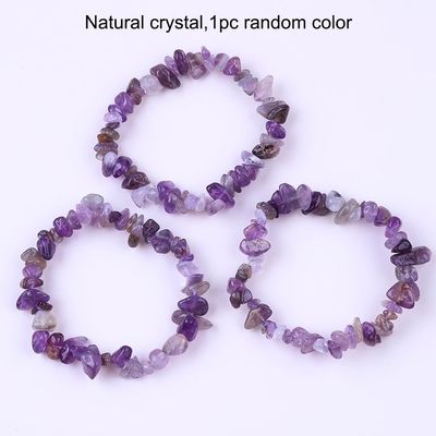 Chips làm bằng tay Vòng đeo tay đá sỏi Amethyst bất thường Khả năng chữa bệnh đồ trang sức