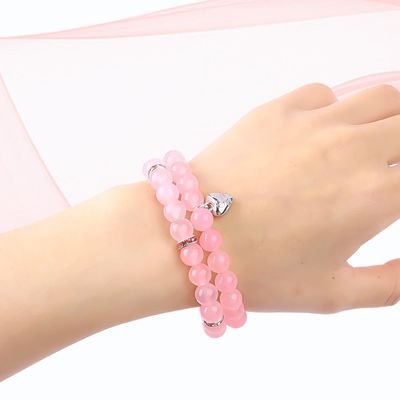 8mm Rose Quartz Gemstone Bead Bracelet Khả năng chữa bệnh