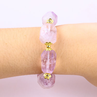 Vòng đeo tay Đá quý Đá đeo tay Đá đeo Amethyst Đá đeo tay Đá thiên nhiên Ngọc trai đồ trang sức cho bữa tiệc Đeo hàng ngày