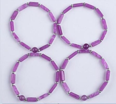 3mm / 8mm / 13mm hình chữ nhật hạt chữa bệnh năng lượng tinh thể đá quý vòng tay
