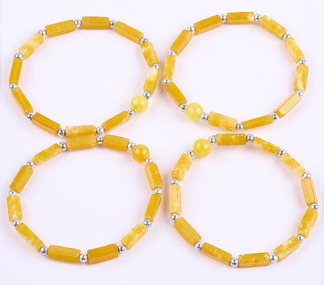 3mm / 8mm / 13mm hình chữ nhật hạt chữa bệnh năng lượng tinh thể đá quý vòng tay