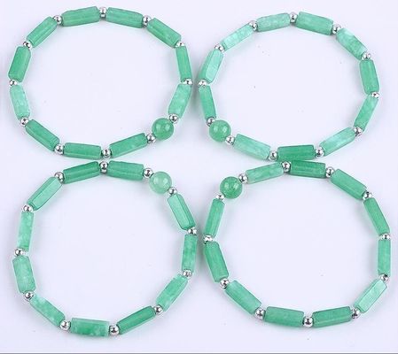 3mm / 8mm / 13mm hình chữ nhật hạt chữa bệnh năng lượng tinh thể đá quý vòng tay