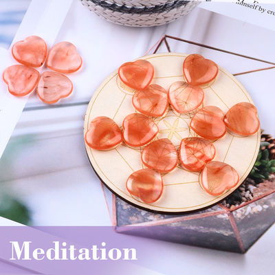 20mm Dưa hấu đá đánh bóng đá đá đá đá hình trái tim hình hoa hồng tinh thể tinh thể