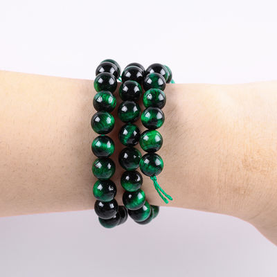 8mm Green Tiger's Eye đá quý chữa bệnh đá tinh thể hạt cho đồ trang sức làm
