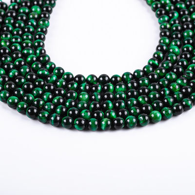 8mm Green Tiger's Eye đá quý chữa bệnh đá tinh thể hạt cho đồ trang sức làm