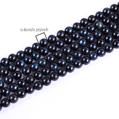 8mm mực Blue Tiger's Eye đá quý màu hồng đá tinh thể hạt cho đồ trang sức làm