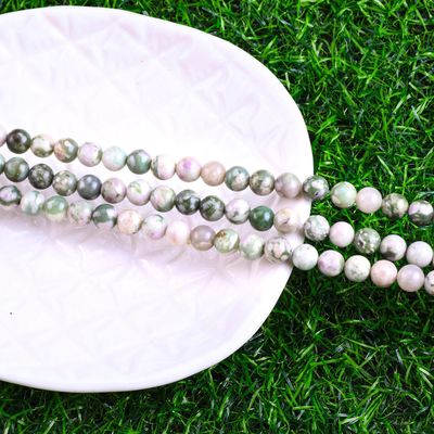 Lucky Jade Round Bead Natural Crystal Gemstone Bead Size khác nhau Loose Bead Strands để làm đồ trang sức DIY
