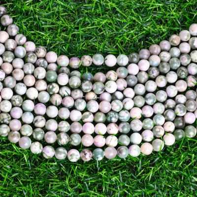 Lucky Jade Round Bead Natural Crystal Gemstone Bead Size khác nhau Loose Bead Strands để làm đồ trang sức DIY