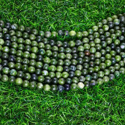 Southern Jade Round Bead Natural Crystal Gemstone Bead Size khác nhau Loose Bead Strands để làm đồ trang sức DIY