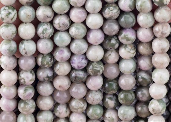 Lucky Jade Round Bead Natural Crystal Gemstone Bead Size khác nhau Loose Bead Strands để làm đồ trang sức DIY