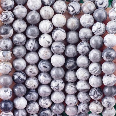 8mm bản đồ thiên nhiên đá đá quý hạt kim cương chữa bệnh hạt đá kim cương để làm đồ trang sức