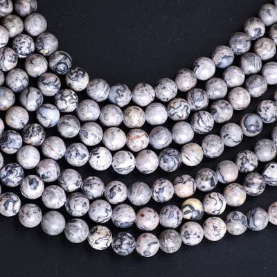 8mm bản đồ thiên nhiên đá đá quý hạt kim cương chữa bệnh hạt đá kim cương để làm đồ trang sức