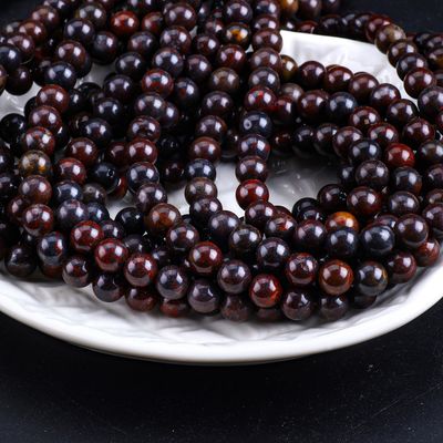 Hoa đỏ Jasper vòng hạt đá quý tinh thể tự nhiên khác nhau kích thước hạt lỏng dây hạt để làm đồ trang sức DIY