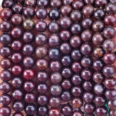 Hoa đỏ Jasper vòng hạt đá quý tinh thể tự nhiên khác nhau kích thước hạt lỏng dây hạt để làm đồ trang sức DIY