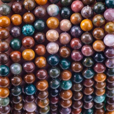 8mm đá thiên nhiên đại dương đá quý hạt kim cương chữa bệnh hạt đá tinh thể để làm đồ trang sức