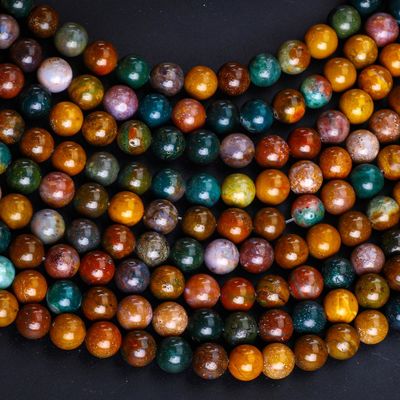 8mm đá thiên nhiên đại dương đá quý hạt kim cương chữa bệnh hạt đá tinh thể để làm đồ trang sức