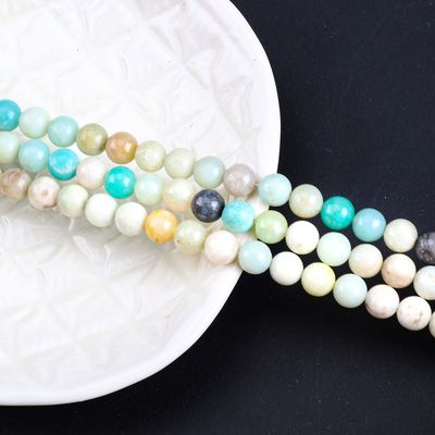 Amazonite vòng hạt đá quý tinh thể tự nhiên khác nhau kích thước hạt lỏng chuỗi hạt để làm đồ trang sức DIY