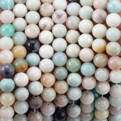 Amazonite vòng hạt đá quý tinh thể tự nhiên khác nhau kích thước hạt lỏng chuỗi hạt để làm đồ trang sức DIY