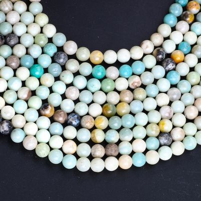 Amazonite vòng hạt đá quý tinh thể tự nhiên khác nhau kích thước hạt lỏng chuỗi hạt để làm đồ trang sức DIY