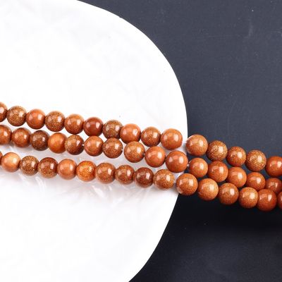 Đá cát vàng vòng hạt tinh thể thiên nhiên đá quý lỏng lỏng hạt để làm đồ trang sức DIY