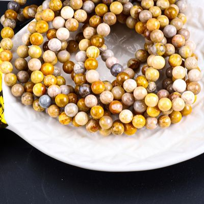 Chrysanthe Stone Round Bead Natural Crystal Gemstone Loose Bead Strands để làm đồ trang sức DIY