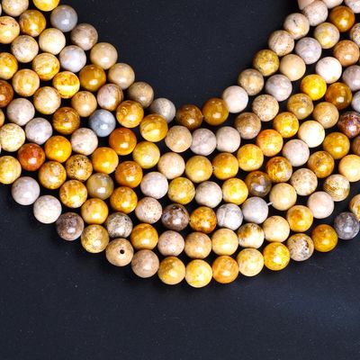 Chrysanthe Stone Round Bead Natural Crystal Gemstone Loose Bead Strands để làm đồ trang sức DIY