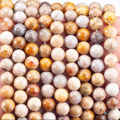 Chrysanthe Stone Round Bead Natural Crystal Gemstone Loose Bead Strands để làm đồ trang sức DIY