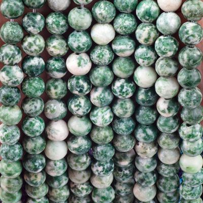 Blue Spotted Round Bead Natural Crystal Gemstone Loose Bead Strands để làm đồ trang sức DIY