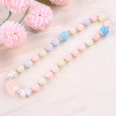Morganite thủ công DIY 2 lớp tinh thể tự nhiên nhiều mặt vòng vòng đeo tay đeo vòng đeo tay đeo tay đeo tay