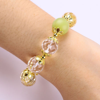 Nhẫn vòng tròn đơn màu trắng tự nhiên 14MM có nhiều mặt vòng tròn đeo để thiền