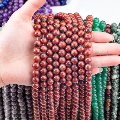 8mm tự nhiên bán quý Sesame Jasper đinh lỏng cho đồ trang sức làm