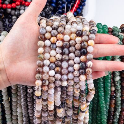 Genuine Natural Bamboo Agate Đá quý Cho đồ trang sức Làm Diy vòng đeo tay vòng cổ