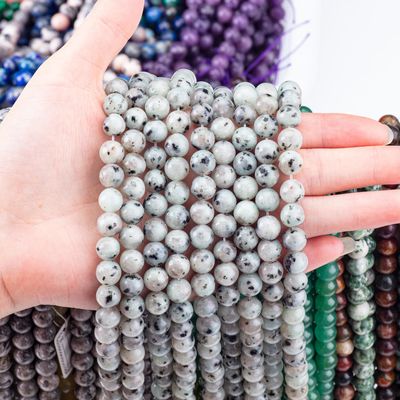8MM đánh bóng Kiwi Jasper tự nhiên đinh làm đồ trang sức vòng cổ vòng đeo tai