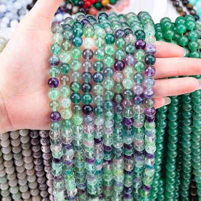 8mm màu Fluorite đá quý Bead chữa bệnh tinh thể hạt cho đồ trang sức làm