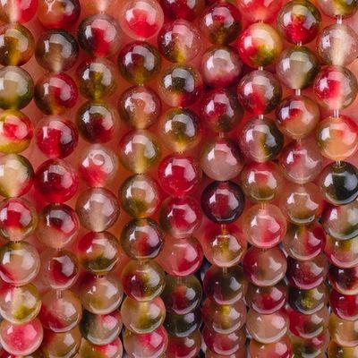 8mm Clear Flower Agate Stone Gemstone Healing Crystal Stone Beads Để làm đồ trang sức
