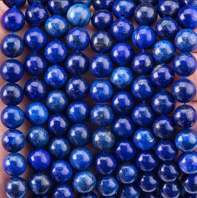 Semi đá quý Lapis Lazuli vòng hạt tinh thể đá quý lỏng hạt dây cho làm đồ trang sức DIY