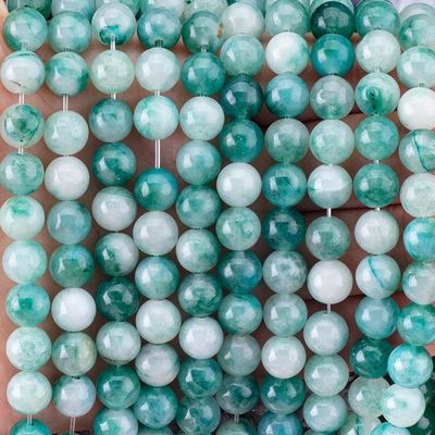 8mm Blue Jade đá quý hạt chữa bệnh đá tinh thể hạt cho đồ trang sức làm