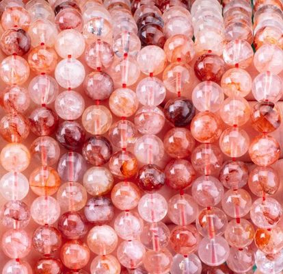 Năng lượng chữa bệnh Đỏ lửa thạch anh tròn đá quý bán quý