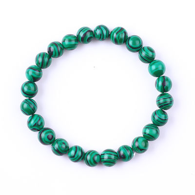 Elastic Natural Green Malachite chống lo lắng chữa bệnh đeo tay đeo hạt