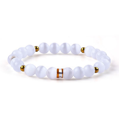 8mm / 10mm / 12mm vòng mắt mèo Đá ngọc Băng tay để phù hợp với quần áo