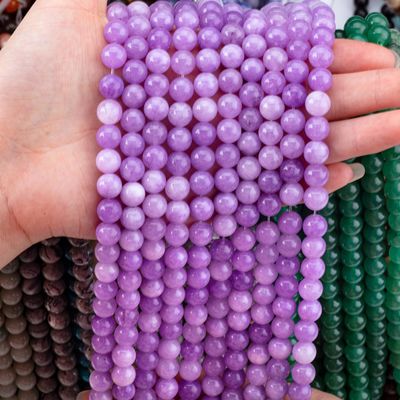 8mm Violet Jade đá quý đinh kim cương để làm đồ trang sức
