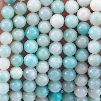 8mm màu xanh Amazonite đá quý hạt chữa bệnh đá tinh thể hạt làm đồ trang sức