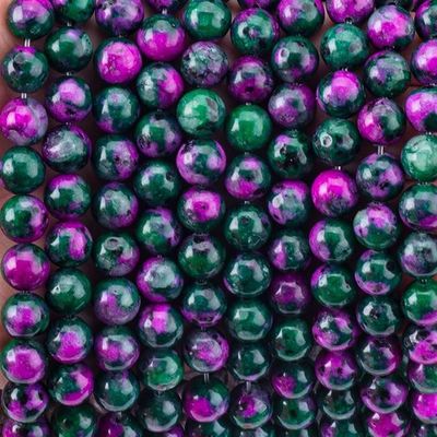 8mm Epidote Gems Beads Dark Ruby Zoisite Gemstone Beads Healing Crystal Stone Beads Beads Cho Việc Làm đồ trang sức