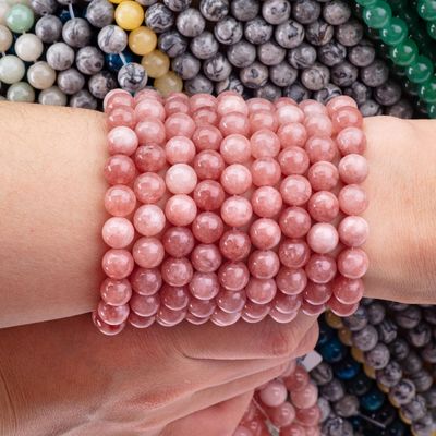 8mm đá mặt trời hạt đá quý làm lành hạt đá tinh thể để làm đồ trang sức