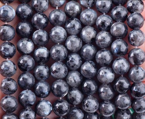 Đá quý tinh thể tự nhiên Đá đá đen Labradorite Vòng hạt lỏng Semi đá quý để làm đồ trang sức DIY